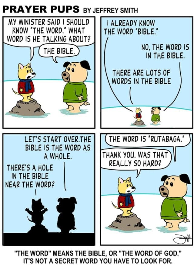 Spread The Word of God Christian Cartoons From Prayer Pups Christian