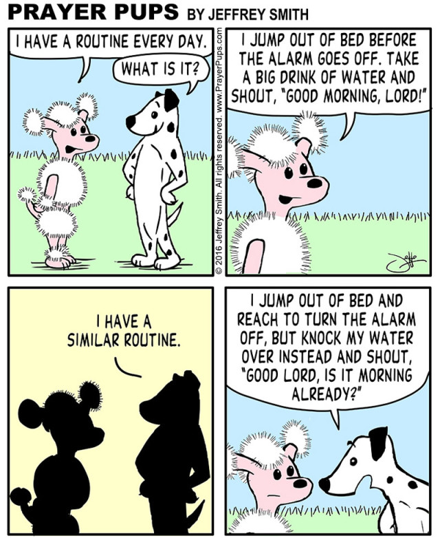 Good Morning Lord [COMIC] - Christian Cartoons From Prayer Pups