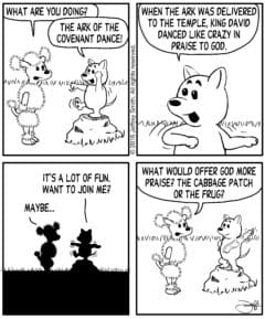 ark of the covenant dance comic strip