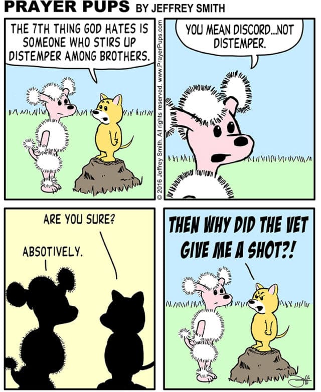 Proverbs 6 - Sow Discord | Christian Cartoons From Prayer Pups ...