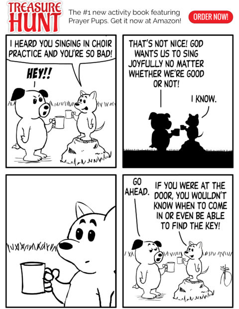 Prayer Pups Treasure Hunt Book Comic Strip